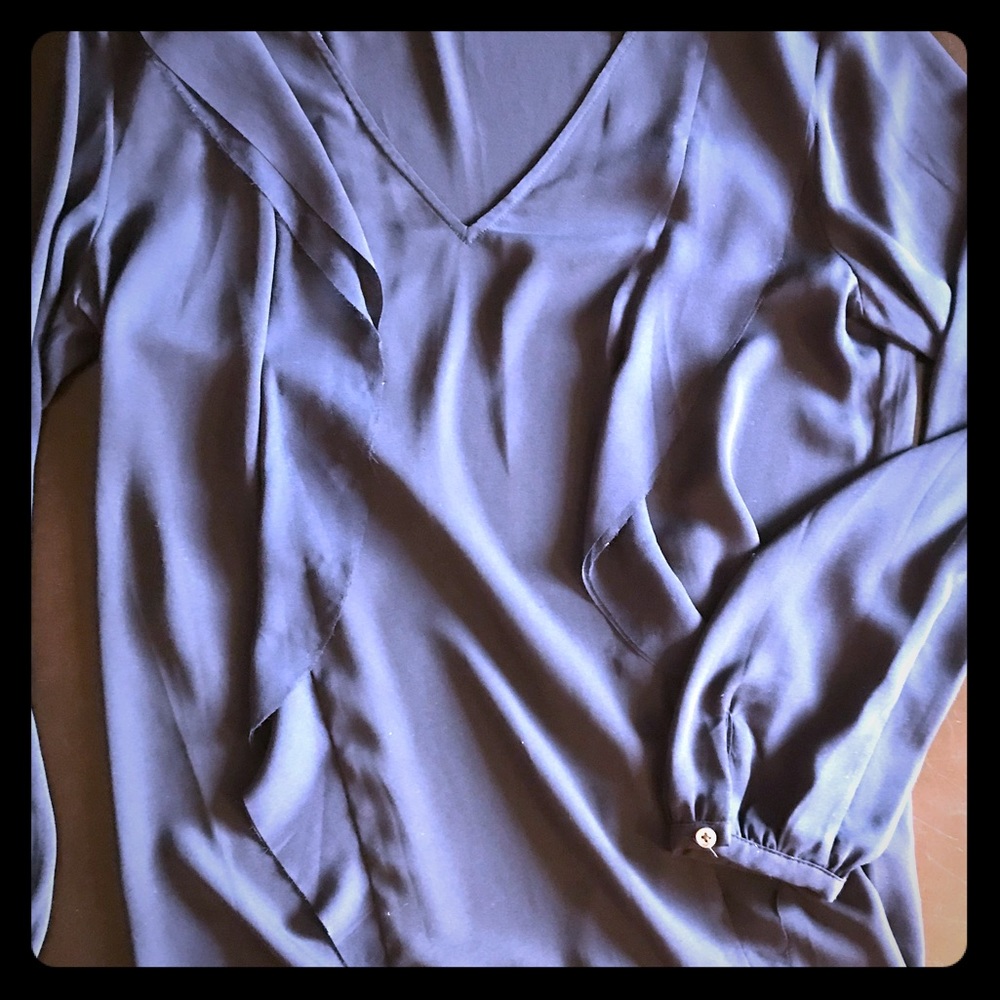 BR Navy Long Sleeved Blouse
